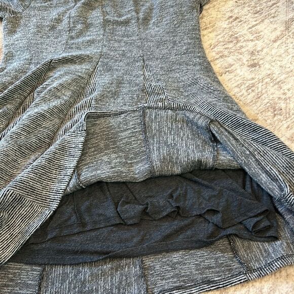 Anthropologie Dolan Left Coast Dress Gray Piper Pleated Fit & Flare large - Picture 7 of 9